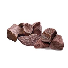 Камни для сауны кварцит малиновый 20 кг.